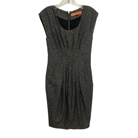 Cynthia Steffe Womens Tweed Dress Size 2 Wool/Silk Blend Back Zip Black & White - Picture 1 of 7